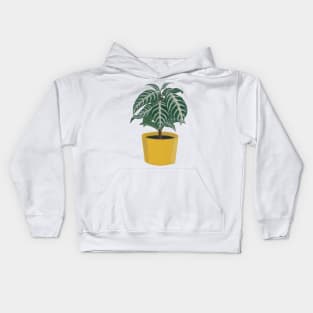 Zebra Plant with Mustard Pot Kids Hoodie